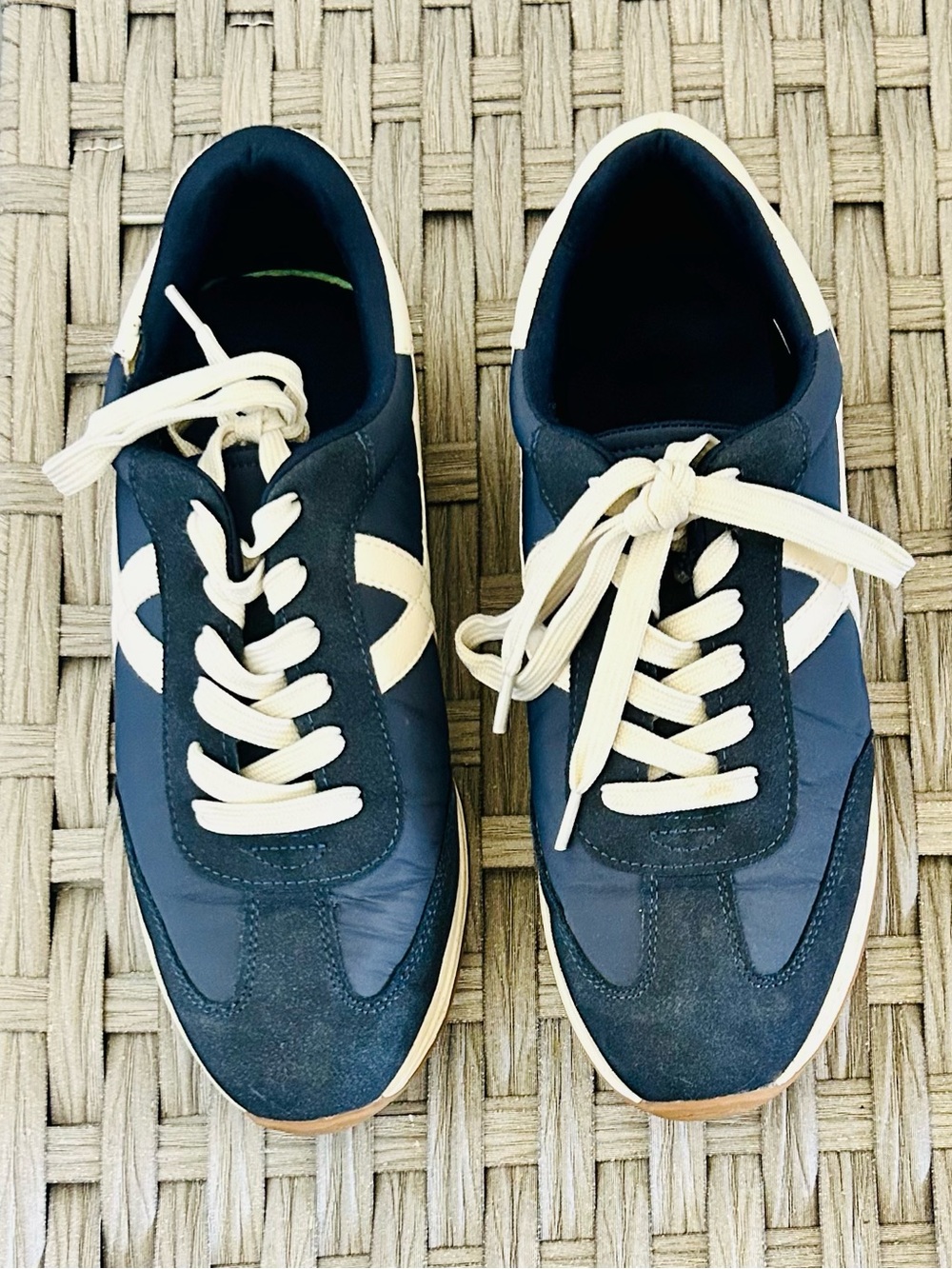Dolce Vita Navy and Cream Sneakers